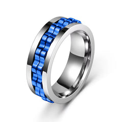 Titanium Steel Fidget Spinner Ring