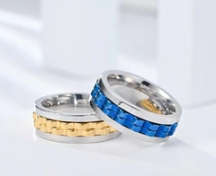 Titanium Steel Fidget Spinner Ring