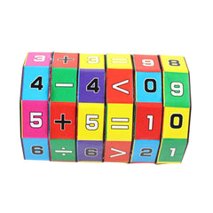 Cylindrical Six-Sided Math Cube for Kids Learning Toy
