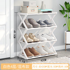 X-Type Multi-Functional Shoe Rack With Two Layers