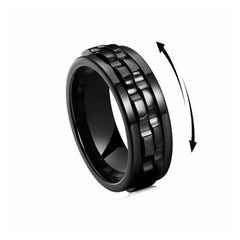 Titanium Steel Fidget Spinner Ring