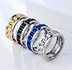 Titanium Steel Fidget Spinner Ring