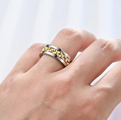 Titanium Steel Fidget Spinner Ring