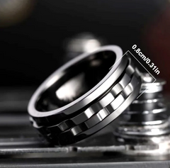 Titanium Steel Fidget Spinner Ring