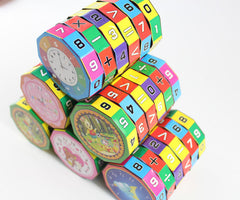 Cylindrical Six-Sided Math Cube for Kids Learning Toy