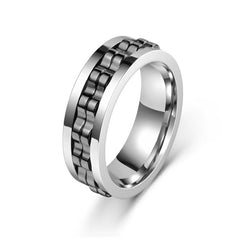 Titanium Steel Fidget Spinner Ring