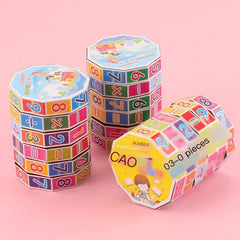 Cylindrical Six-Sided Math Cube for Kids Learning Toy