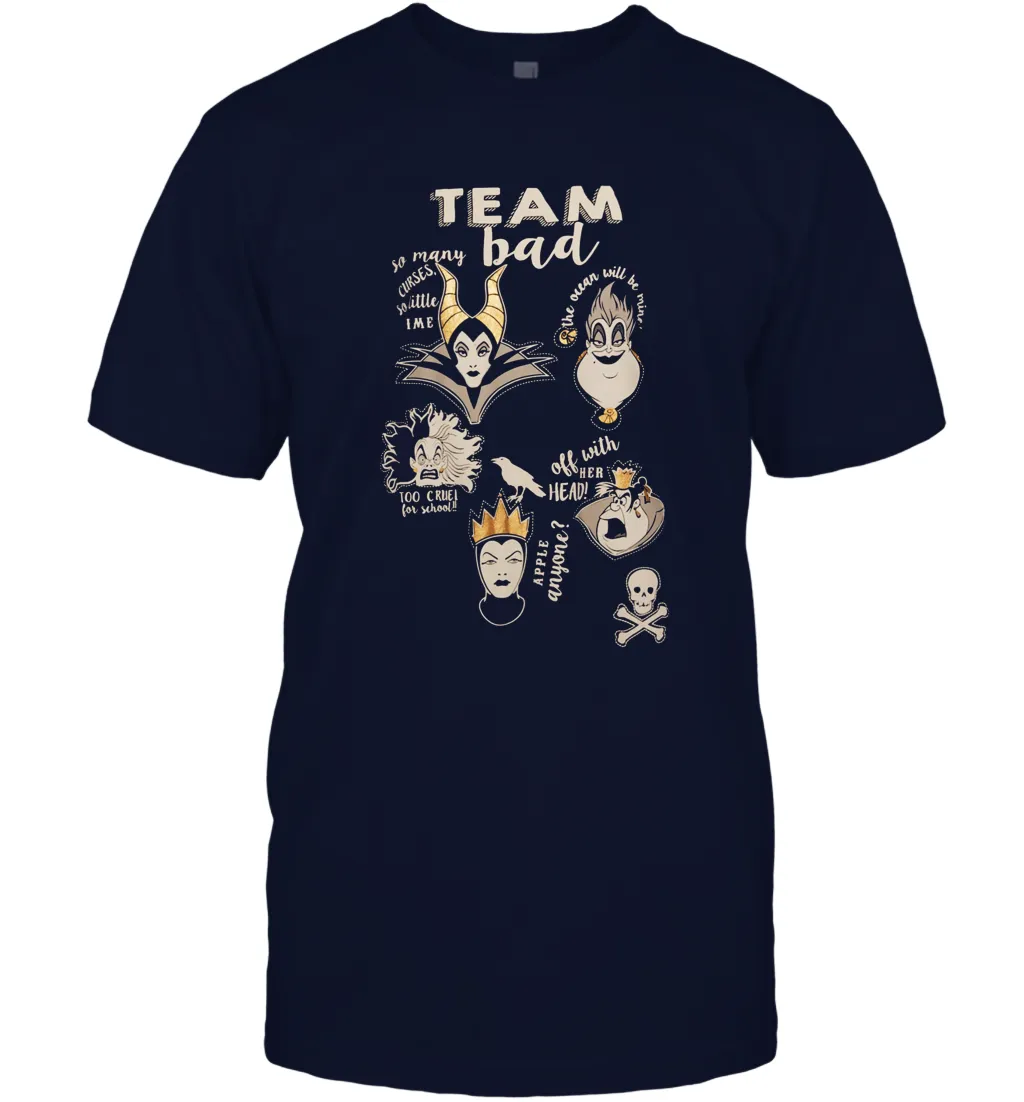 Disney Villains Night Team Bad FUnny Halloween Maleficent Witch Costume Men's T-Shirt