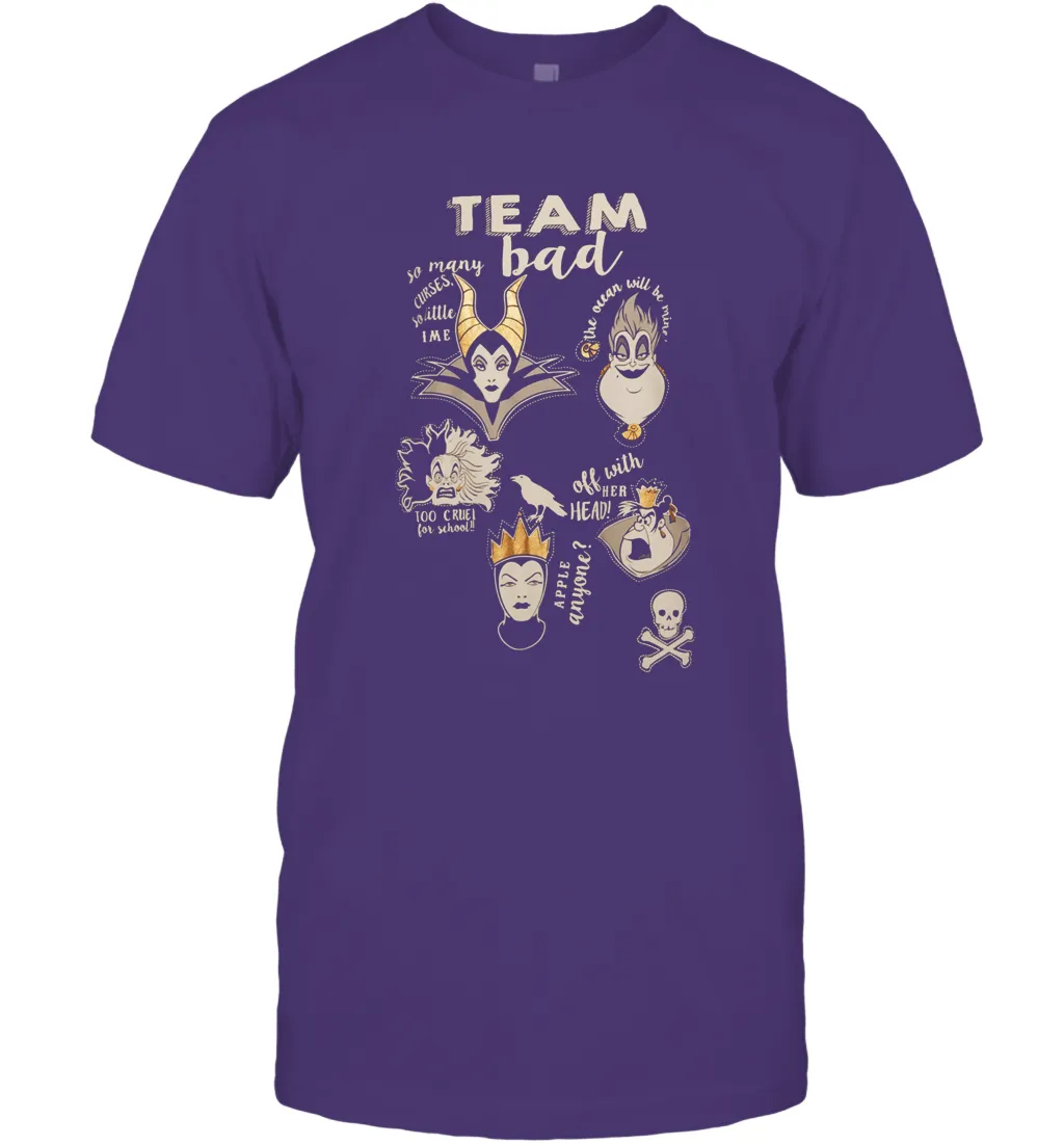 Disney Villains Night Team Bad FUnny Halloween Maleficent Witch Costume Men's T-Shirt
