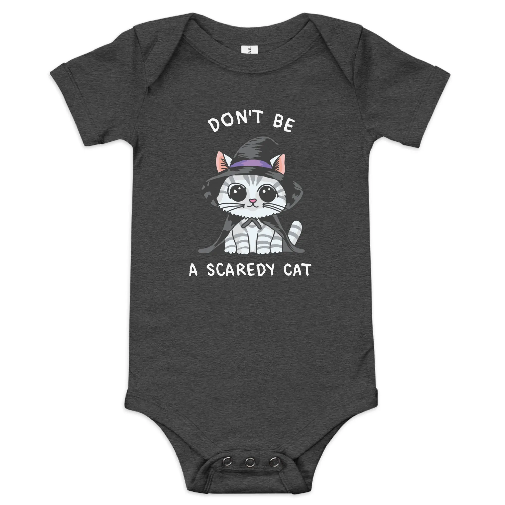 Don't Be A Scaredy Cat Baby short sleeve one piece - Supporting Camp Kostopolus