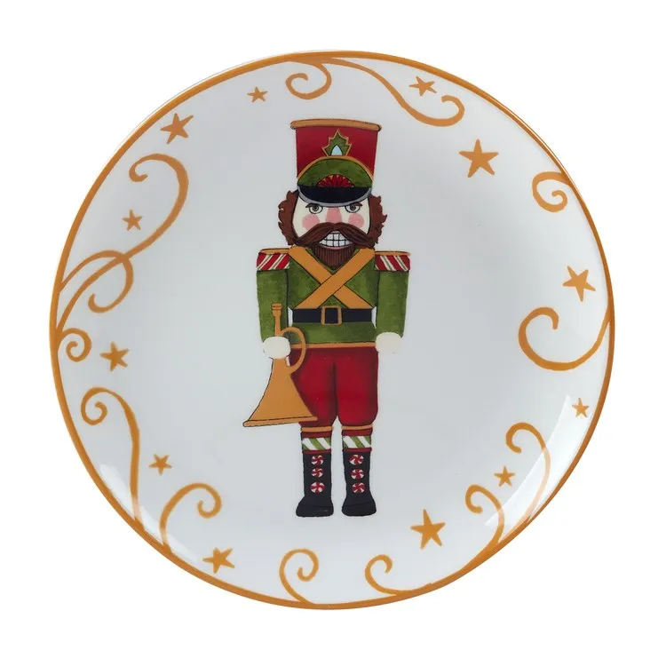 Holiday Magic Nutcracker Dessert Plates Set of 4