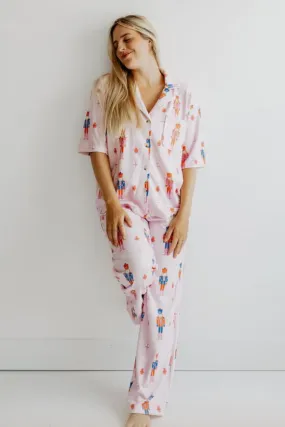 Nutcrackers Christmas Matching Light Pink Wholesale Lounge Pants Set