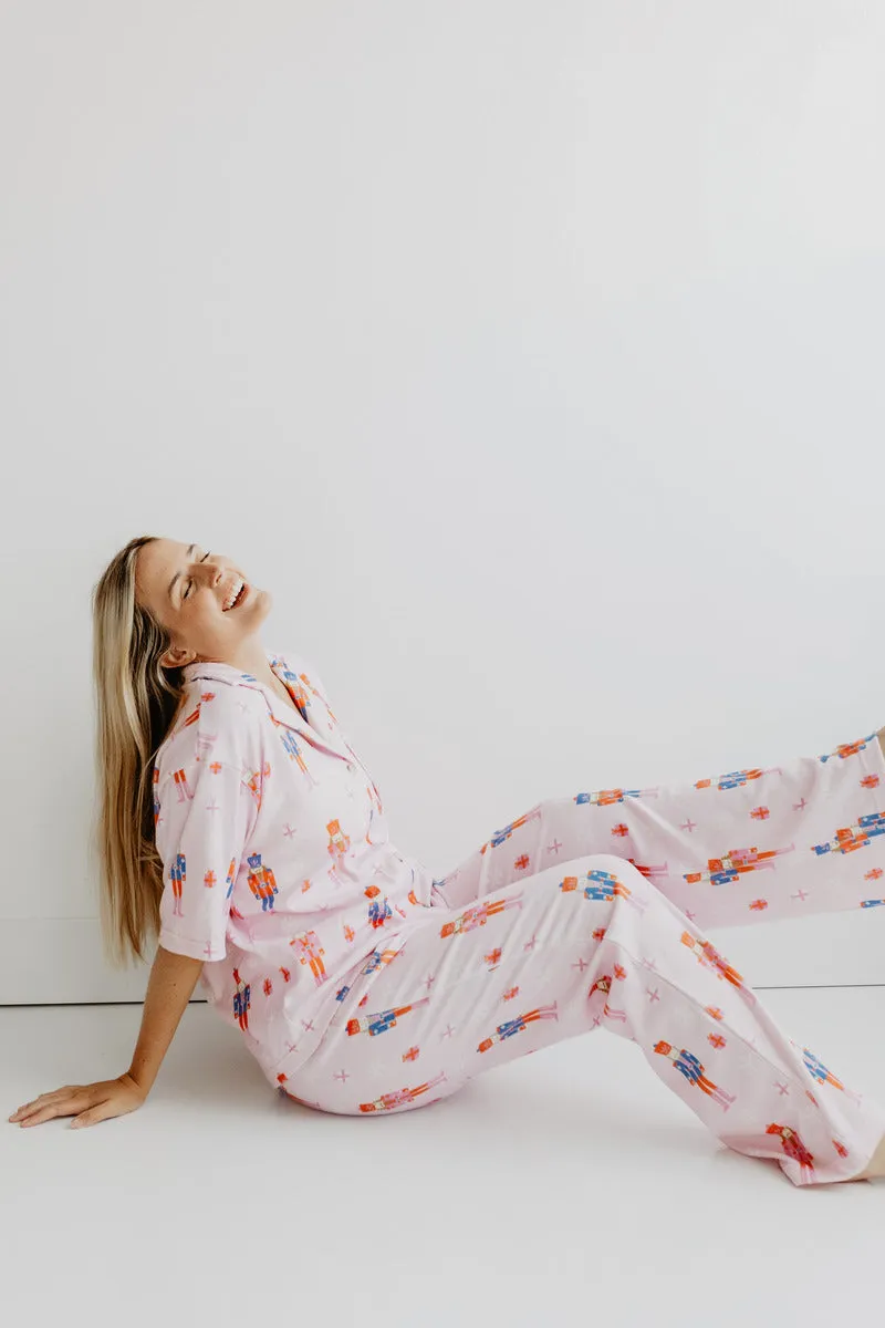 Nutcrackers Christmas Matching Light Pink Wholesale Lounge Pants Set