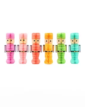 Rainbow Honeycomb Nutcrackers - Set Of 6