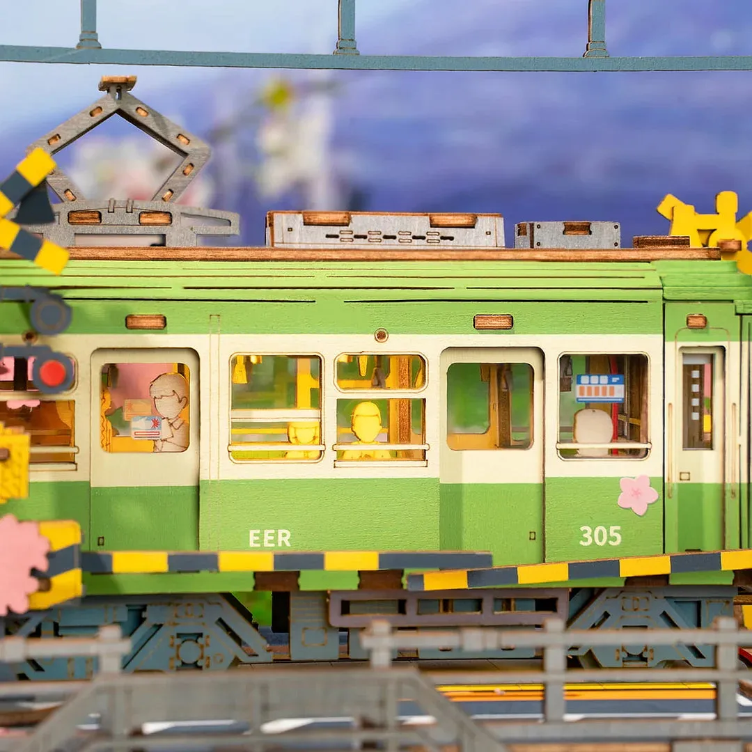 Sakura Train Journey 3D Wooden Puzzle DIY Miniature Crafts 3D Puzzle TGS02